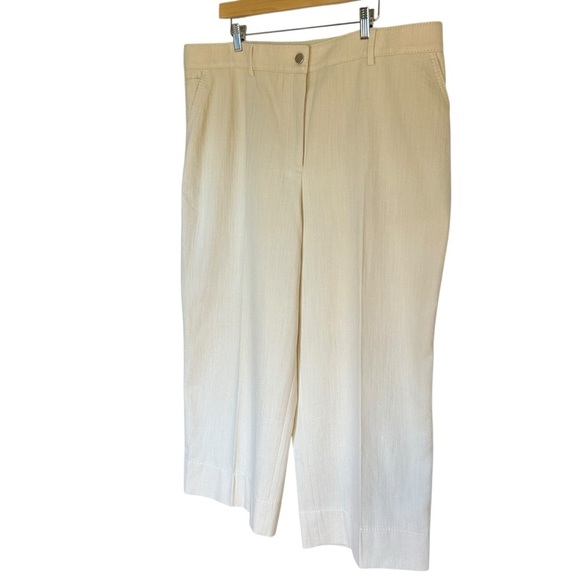 Akris Punto Chiara Crop Wide Leg Trouser Cashew 18 - Picture 5 of 16
